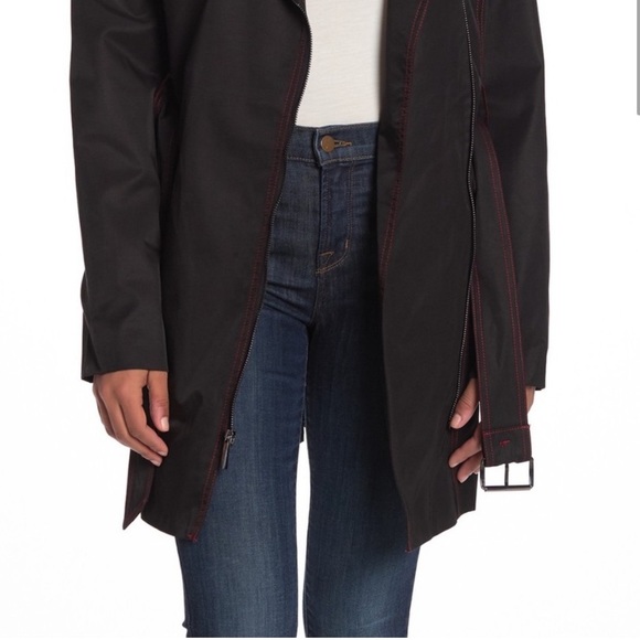 New MICHAEL Michael Kors Asymmetrical Zip Trench Coat - Picture 7 of 11